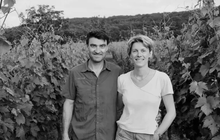 Laurence et Jean-Luc Schlegel, portrait en noir et blanc